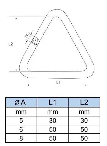 Factory Directly supply Round Head Copper Bolt - Triangle ring – Krui Hardware Product Co., Ltd., detail pictures